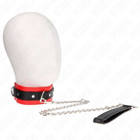 KINK Obroża z Smyczą Model 3 Czerwony 65 cm - Skorzana, Regulowana KINK