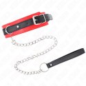 KINK Obroża z Smyczą Model 3 Czerwony 65 cm - Skorzana, Regulowana KINK