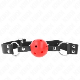 KINK Oddychalna Piłka z Podwojnym Nitem 4 cm, Czerwona, Regulowana 42-58 cm KINK