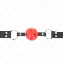 KINK Oddychalna Piłka z Podwojnym Nitem 4 cm, Czerwona, Regulowana 42-58 cm KINK