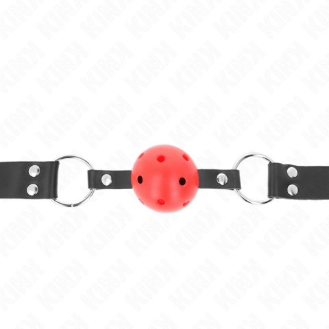 KINK Oddychalna Piłka z Podwojnym Nitem 4 cm, Czerwona, Regulowana 42-58 cm KINK