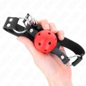 KINK Oddychalna Piłka z Podwojnym Nitem 4 cm, Czerwona, Regulowana 42-58 cm KINK