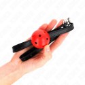 KINK Oddychalna kulka ustna Red 4,5 cm silikonowa z paskiem 62 cm KINK