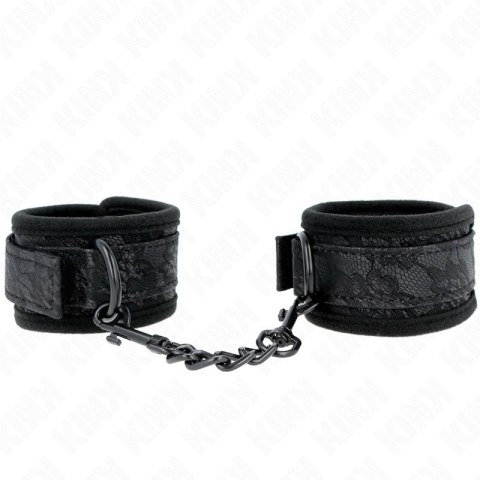 KINK Opaska na Nadgarstki Neoprenowa z Koronką Czarna 20-29cm KINK
