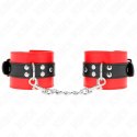 KINK Opaska na nadgarstki regulowana czerwono-czarna 17-28cm x 6cm KINK