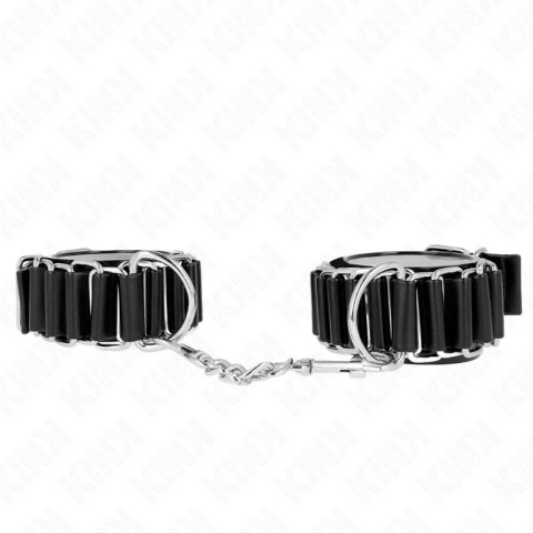 KINK Opaski na Nadgarstki Czarne z Regulacją 16-22 cm Skorzane KINK