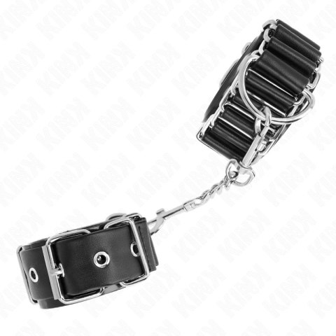 KINK Opaski na Nadgarstki Czarne z Regulacją 16-22 cm Skorzane KINK