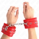 KINK Opaski na Nadgarstki Premium Czerwone, Regulacja 17-29 cm, Skora KINK