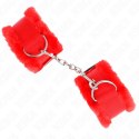 KINK Opaski na Nadgarstki Regulowane Skorzane Czerwone 17-31 cm x 7 cm KINK