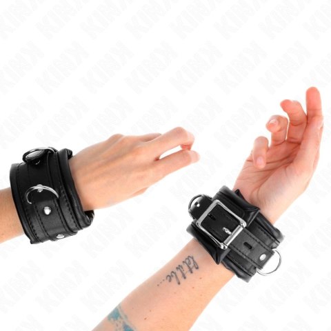KINK Opaski na Nadgarstki z Czarnym Futrem 20-30 cm Regulowane KINK
