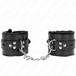KINK Opaski na Nadgarstki z Futrzanym Wykończeniem Czarny 17-29 cm KINK
