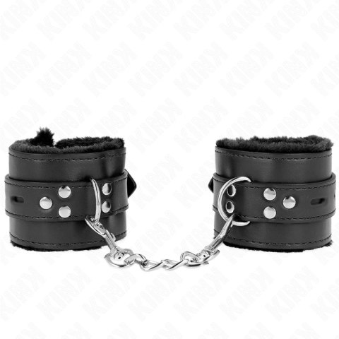 KINK Opaski na Nadgarstki z Futrzanym Wykończeniem Czarny 17-29 cm KINK