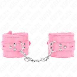KINK Opaski na Nadgarstki z Otworami Rożowe Pasek Regulowany 17-29x6cm KINK