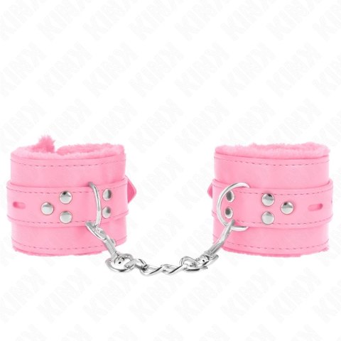 KINK Opaski na Nadgarstki z Otworami Rożowe Pasek Regulowany 17-29x6cm KINK
