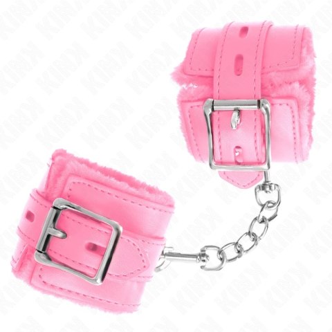 KINK Opaski na Nadgarstki z Otworami Rożowe Pasek Regulowany 17-29x6cm KINK