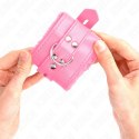 KINK Opaski na Nadgarstki z Otworami Rożowe Pasek Regulowany 17-29x6cm KINK