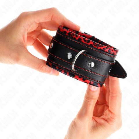 KINK Pasek Zabezpieczający na Nadgarstki Czerwono-Czarny, Regulacja 17-29 cm KINK