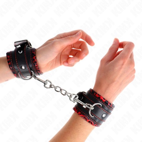 KINK Pasek Zabezpieczający na Nadgarstki Czerwono-Czarny, Regulacja 17-29 cm KINK