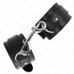 KINK Pasek na nadgarstek czarny, pojedynczy rząd nitow, regulowany 17-28 cm KINK