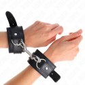 KINK Pasek na nadgarstek czarny, pojedynczy rząd nitow, regulowany 17-28 cm KINK