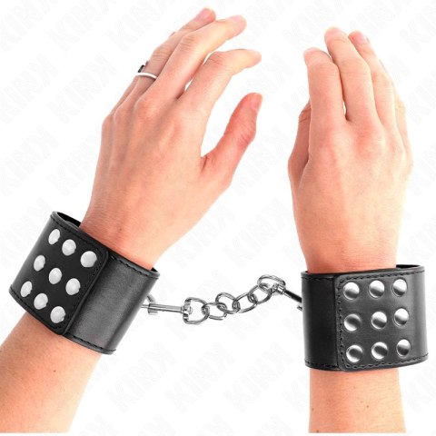 KINK Pasek na nadgarstki czarny regulowany 19-24 cm x 5,5 cm KINK