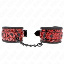 KINK Pasek na nadgarstki diamentowy wzor ciemnoczerwony regulowany 17-26cm KINK
