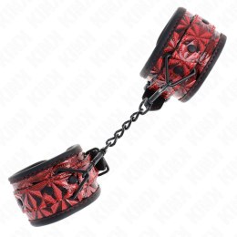 KINK Pasek na nadgarstki diamentowy wzor ciemnoczerwony regulowany 17-26cm KINK