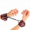 KINK Pasek na nadgarstki diamentowy wzor ciemnoczerwony regulowany 17-26cm KINK