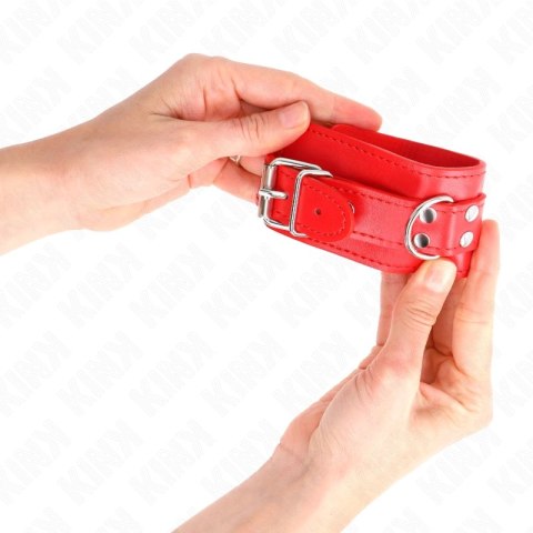 KINK Pasek na nadgarstki regulowany czerwony 20-23 cm x 5,5 cm KINK