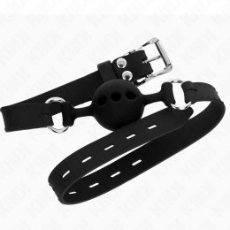 KINK Pasek z kulką silikonową S czarny, regulacja 35-51 cm, kulka 4 cm KINK