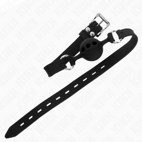 KINK Pasek z kulką silikonową S czarny, regulacja 35-51 cm, kulka 4 cm KINK