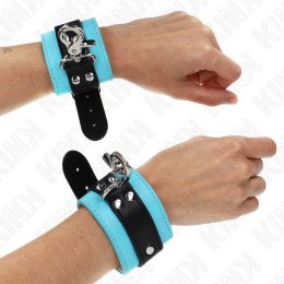 KINK Premium Opaski na Nadgarstki Czarny-Niebieski Regulowane 21-28x5,5cm KINK