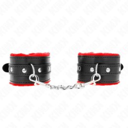 KINK Premium opaski na nadgarstki czerwone z czarnym paskiem 17-29 cm KINK