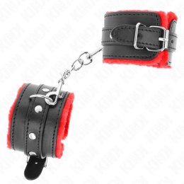 KINK Premium opaski na nadgarstki czerwone z czarnym paskiem 17-29 cm KINK