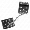 KINK Punk Opaski na Nadgarstki z Regulacją 19-24 cm Czarny 5,5 cm KINK