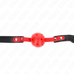 KINK Red Hollow Ball System 4 cm - Czarny Pasek Regulowany 37-52 cm KINK