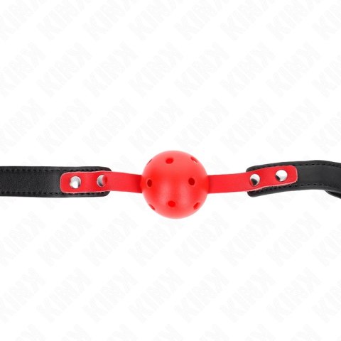 KINK Red Hollow Ball System 4 cm - Czarny Pasek Regulowany 37-52 cm KINK