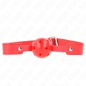 KINK Red Oddychająca Kula Gag 4,5 cm - Pasek 65x2,5 cm, Regulowany KINK