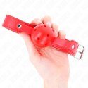 KINK Red Oddychająca Kula Gag 4,5 cm - Pasek 65x2,5 cm, Regulowany KINK