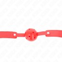 KINK Red Oddychająca Kula Gag 4,5 cm - Pasek 65x2,5 cm, Regulowany KINK