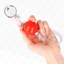 KINK Red Transparent PVC Ball 4 cm z regulowanym paskiem KINK