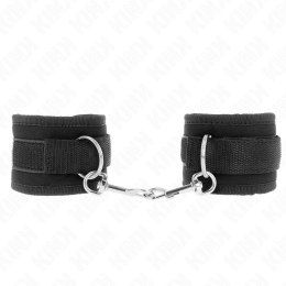 KINK Regulowane nylonowe opaski na nadgarstki, czarne, 18-35 cm, Model 2 KINK
