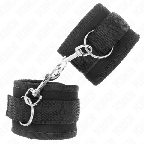KINK Regulowane nylonowe opaski na nadgarstki, czarne, 18-35 cm, Model 2 KINK