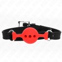 KINK Regulowany silikonowy knebel kulkowy S czerwony 4 cm 35-51 cm KINK