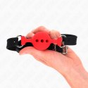 KINK Regulowany silikonowy knebel kulkowy S czerwony 4 cm 35-51 cm KINK