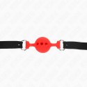 KINK Regulowany silikonowy knebel kulkowy S czerwony 4 cm 35-51 cm KINK
