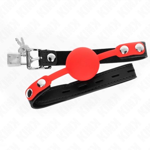 KINK Silikonowa Kula z Zamkiem 4 cm - Pasek 60x2 cm, Czarna KINK
