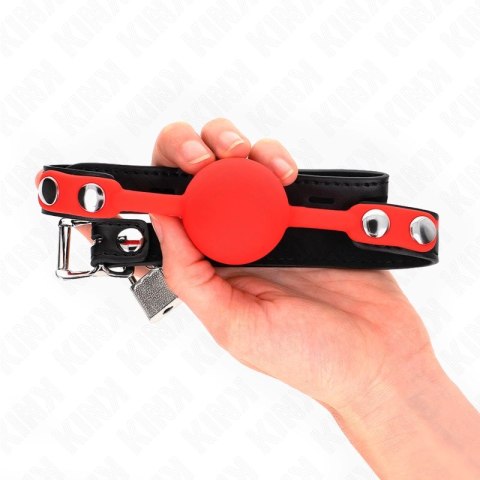 KINK Silikonowa Kula z Zamkiem 4 cm - Pasek 60x2 cm, Czarna KINK