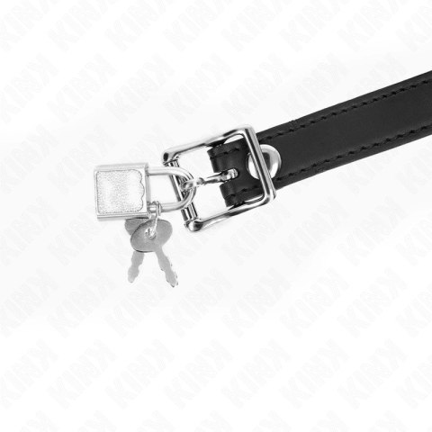 KINK Silikonowa Kula z Zamkiem 4 cm - Pasek 60x2 cm, Czarna KINK