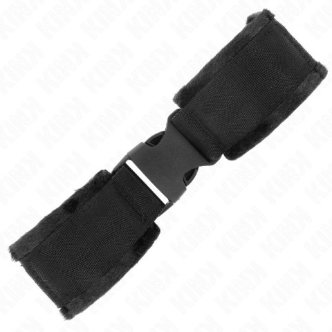 KINK Zapinane opaski na nadgarstki nylonowe czerwono-czarne 25-35 cm KINK